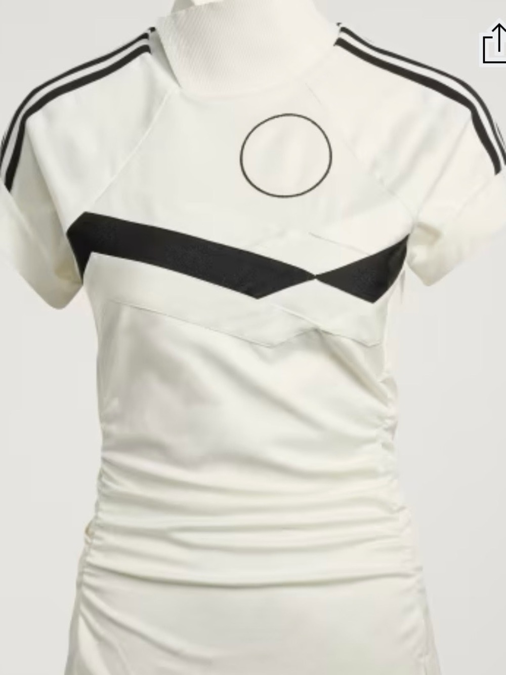 adidas White Short-Sleeve Reconstructed Top